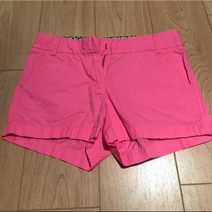J. Crew 4” Chino Shorts - Neon Pink